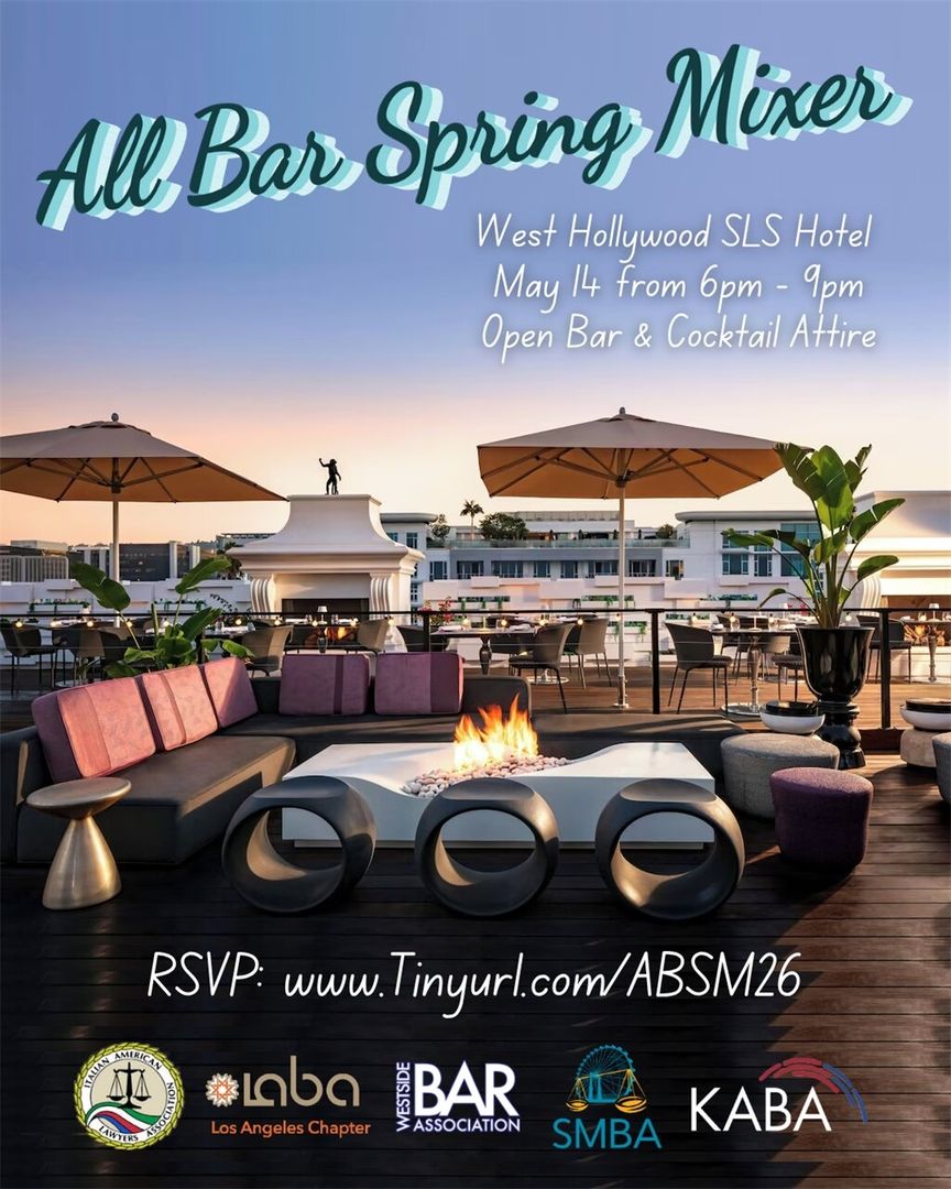 Flyer for Westside Bar Association Mixer
